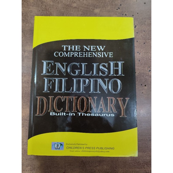 EnglishFilipino Dictionary with Thesaurus Shopee Philippines
