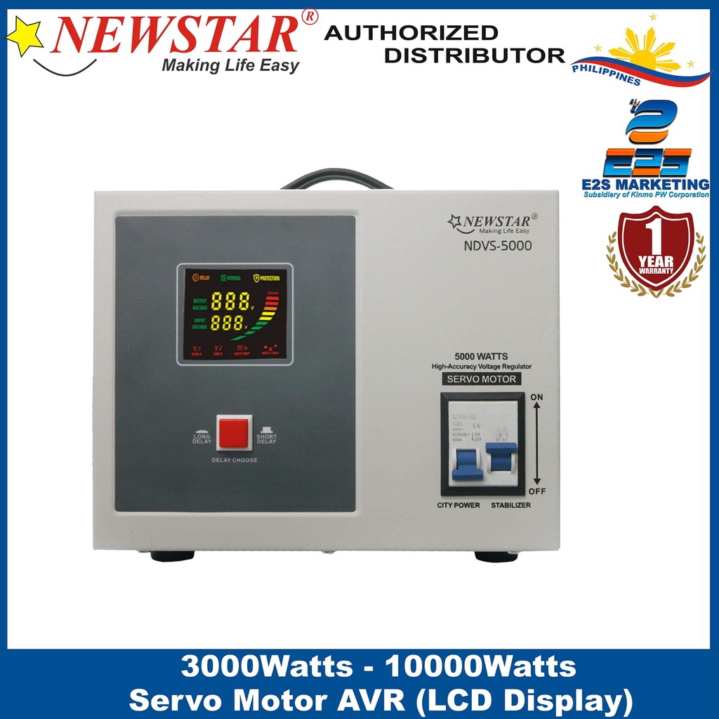 Newstar Servo Motor Type AVR 3000W to 10KVA NDVS3000 NDVS10000 (LCD