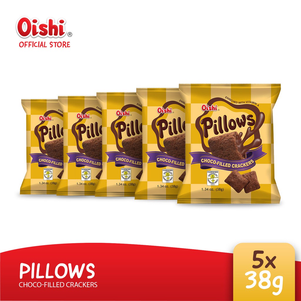 Pillows Chocolate 38g x 5 [Chocolatefilled Crackers Kids' favorite