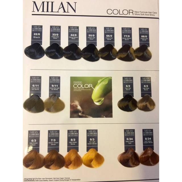 Milan hair color cream chart only Shopee Philippines