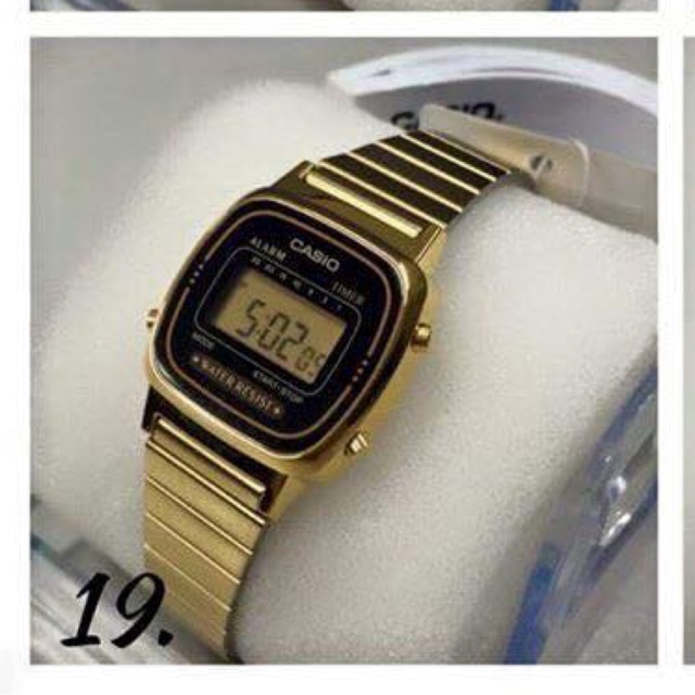 Casio la670 best sale black gold