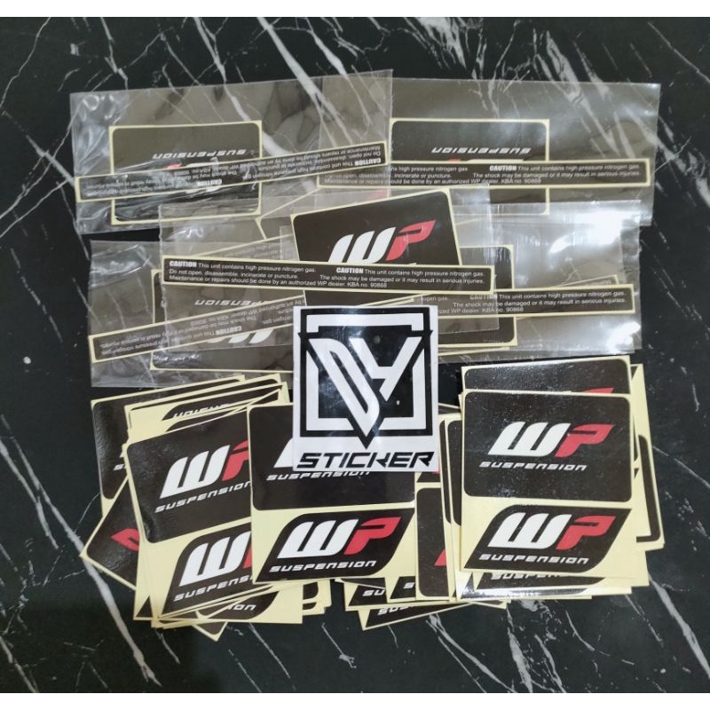 WP SHOCK STICKER AND WARNING WP RACING PRINCUT | Shopee Philippines