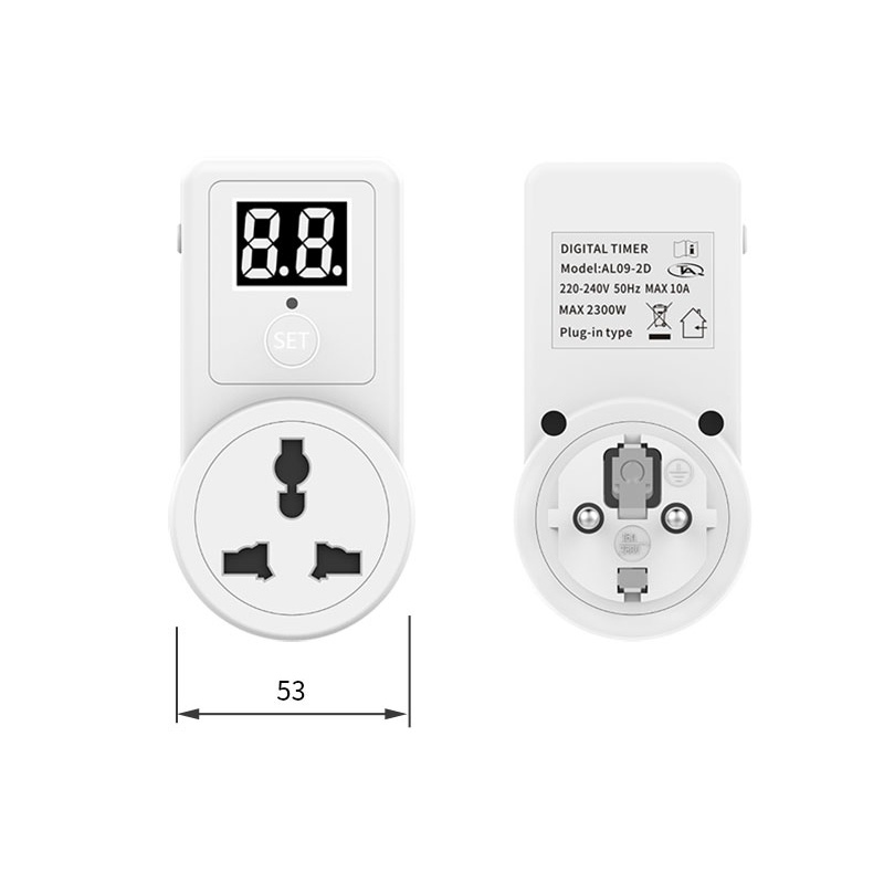 EU Plug Digital Countdown Timer Smart Control Plug-In Switch Socket ...