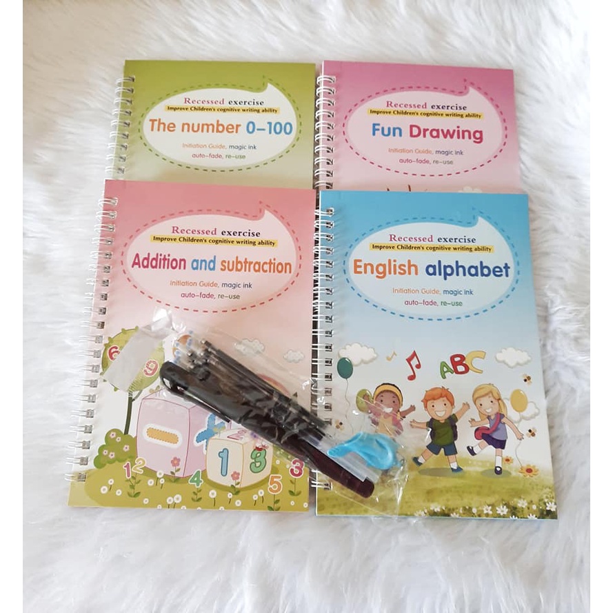 Kids Reusable Activity Book Set of 4 (Copy Book) | Shopee Philippines