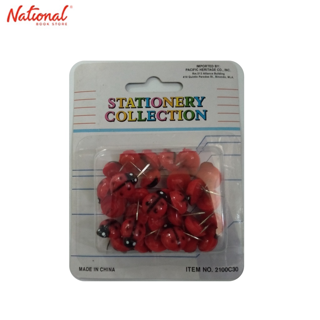 Push Pin 2100 C30 30S Lady Bug Design National Book Store | Shopee ...