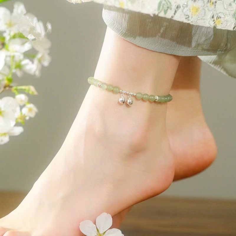 Green ankle bracelet deals