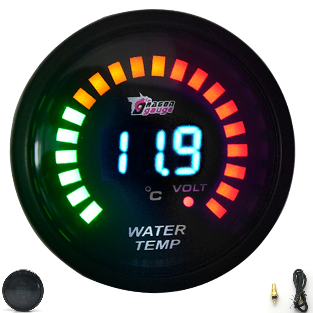 2" 52mm LED Boost/Water Temp/Oil Temp/Oil Pressure/Tachometer/Volt/Air