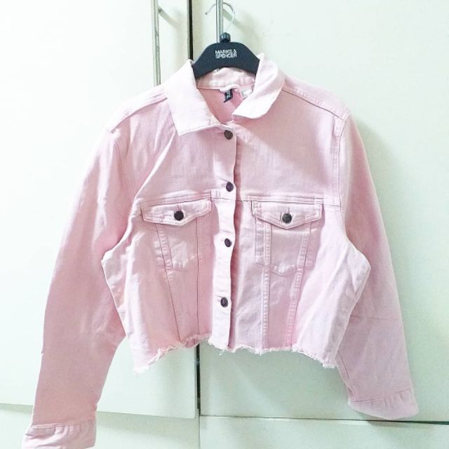 Jaket clearance denim pink