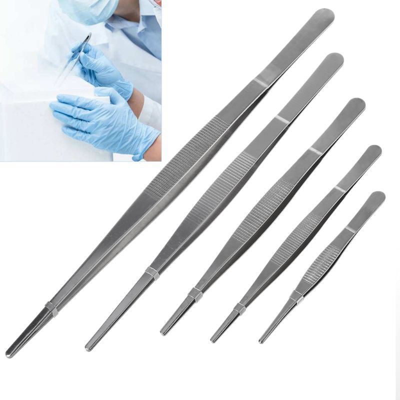 Stainless Steel Tweezers Curved Tip