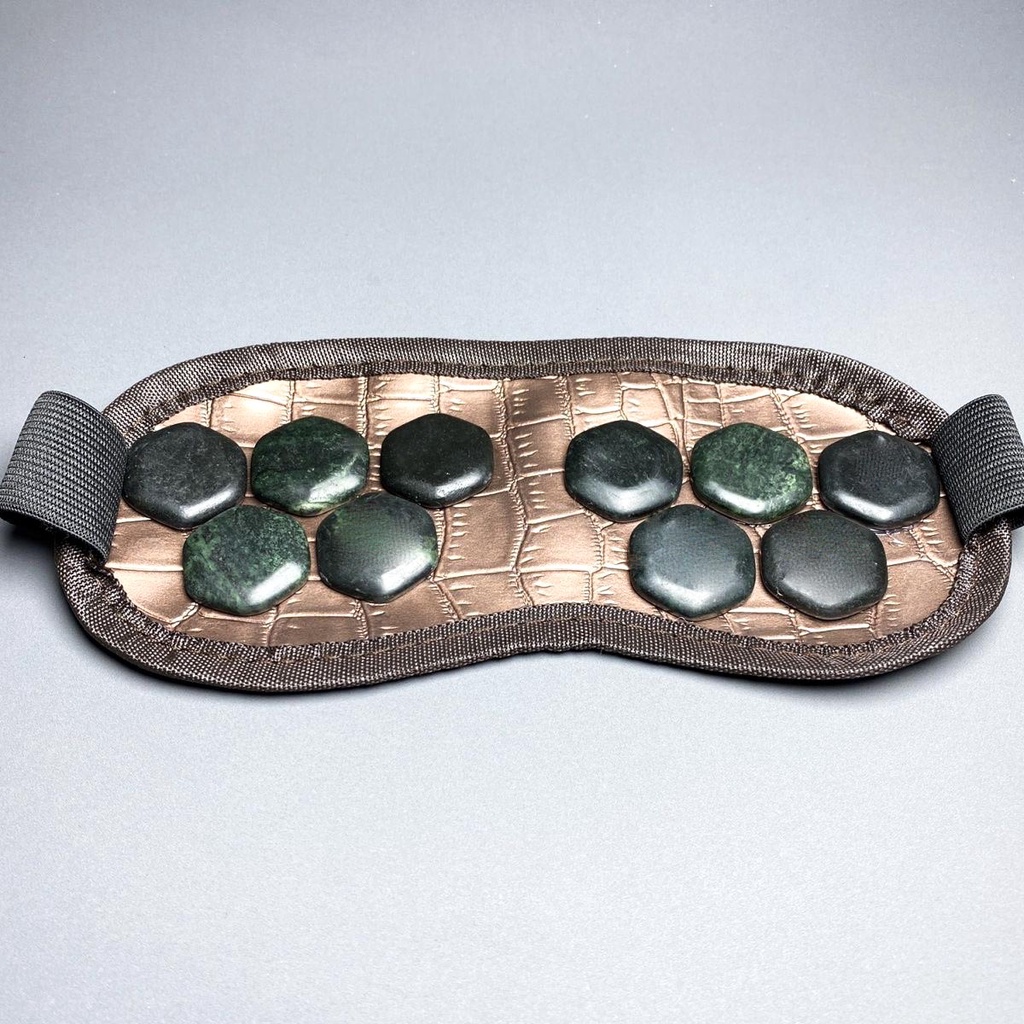 Natural Tibetan Jade Medicine King Stone Eye Mask Care Relieve Fatigue  Magnetic