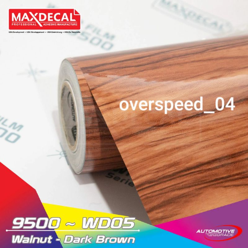KAYU Dark BROWN WALNUT CAR MOTORCYCLE SCOTLET STICKERS MAXDECAL WOOD ...