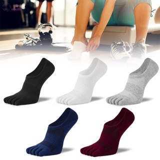 5 Pairs Five Toes Breathable Socks, Orthopedic Compression Socks Women Toe  Socks Ultra Low Cut Liner with Gel Tab
