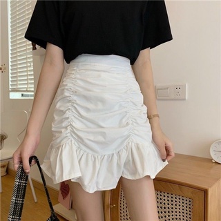 A line outlet ruffle skirt