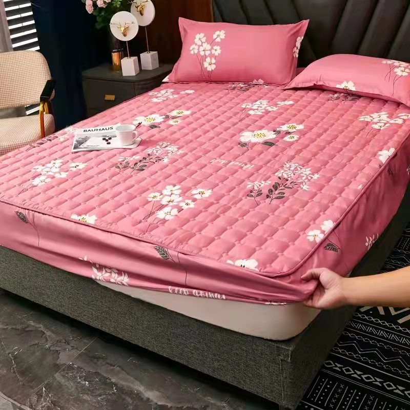 Janie Mattress Protector Nonslip Fitted Sheet Cadar Plain Pure Cotton