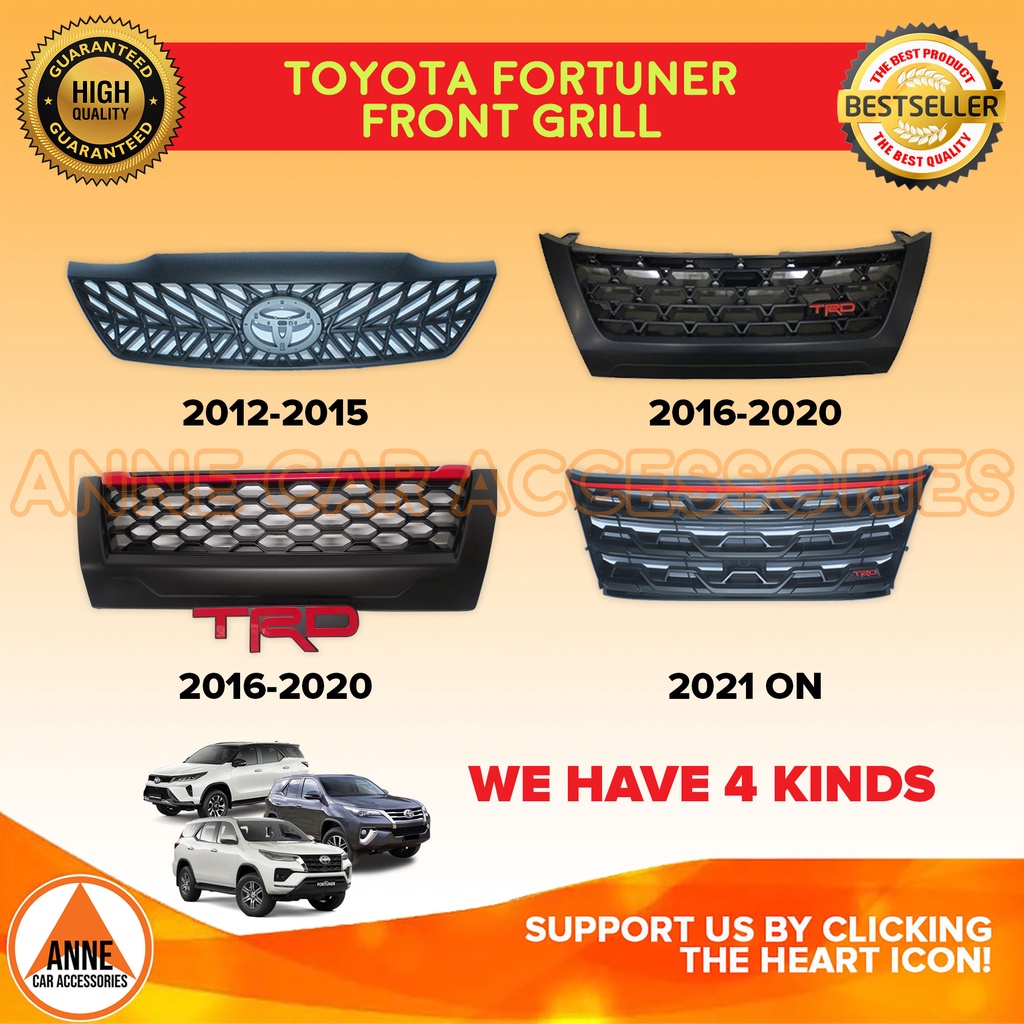 Car Front Grill for Toyota Fortuner 2012 2023 with TRD / without TRD