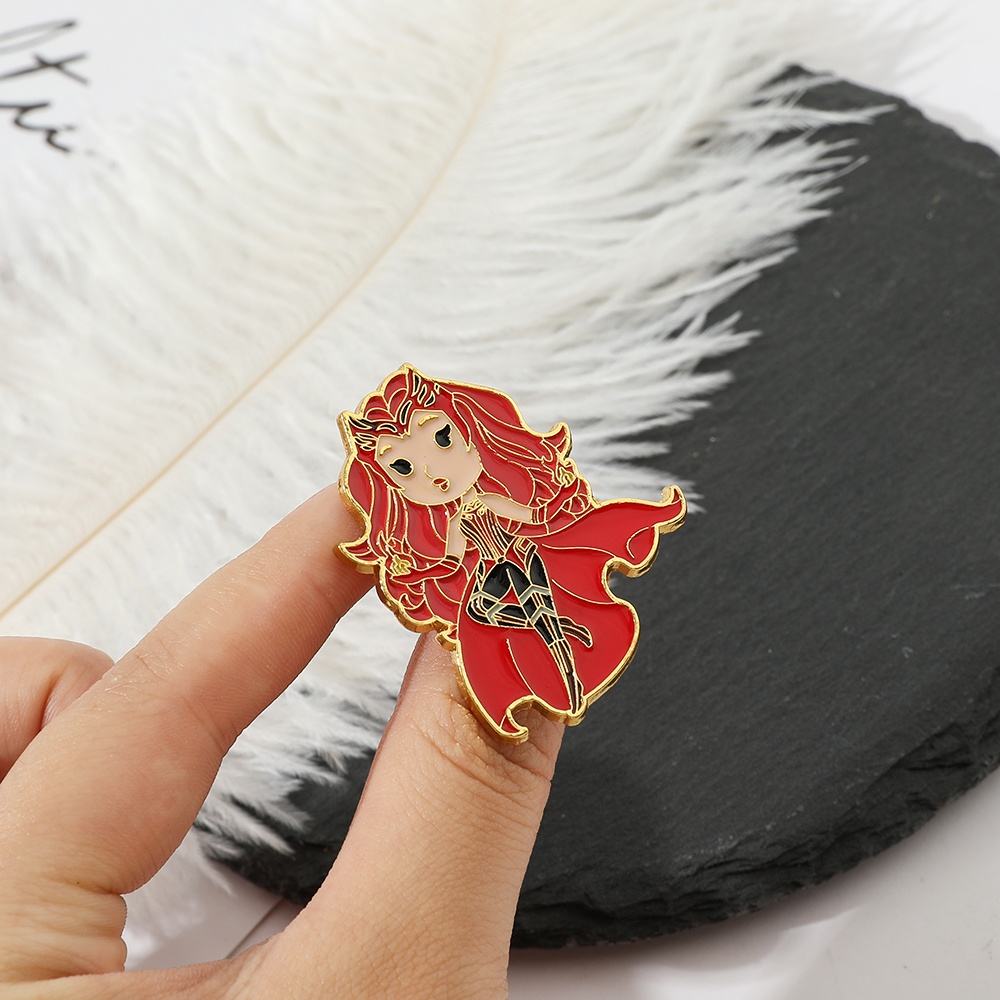 Superhero Wanda Scarlet Witch Pin Solapa Metal Badge Cartoon Sexy ...