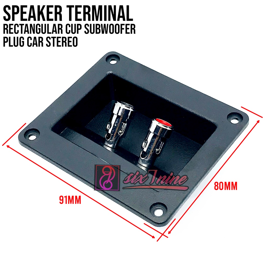 Rectangular Cup Subwoofer Plug Car Stereo Speaker Box Terminal Shopee