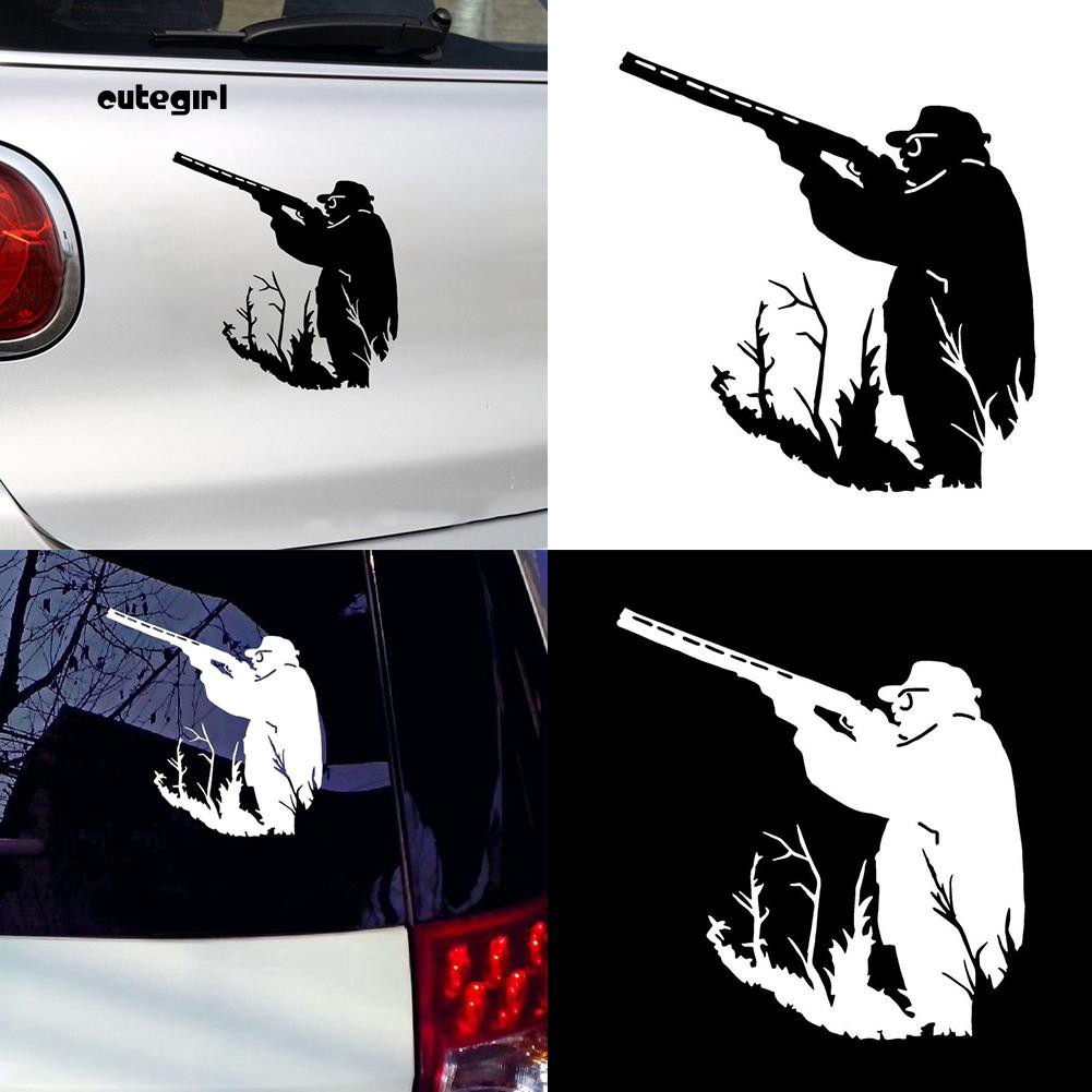 CUTE_Hunter Hunting Car Sticker Reflective Vehicle Guitar Surfing Board ...