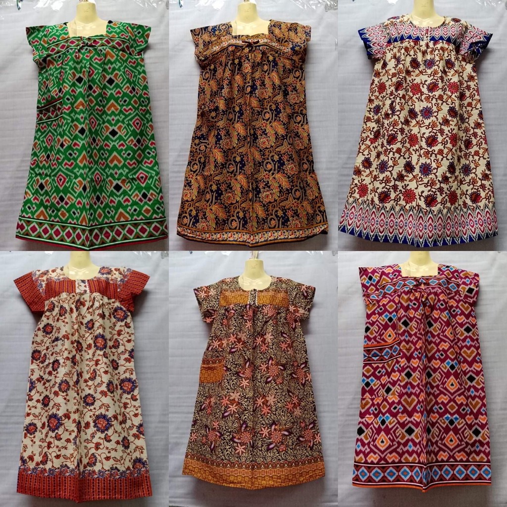 Jakarta Cotton Duster Free Size Large Tribal Daster Pambahay Pantulog Dress With Sleeves 