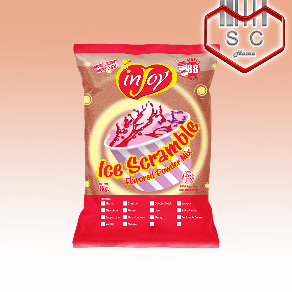 Injoy Chocolate Ice Scramble Flavored Powder Mix 1kg Shopee Philippines