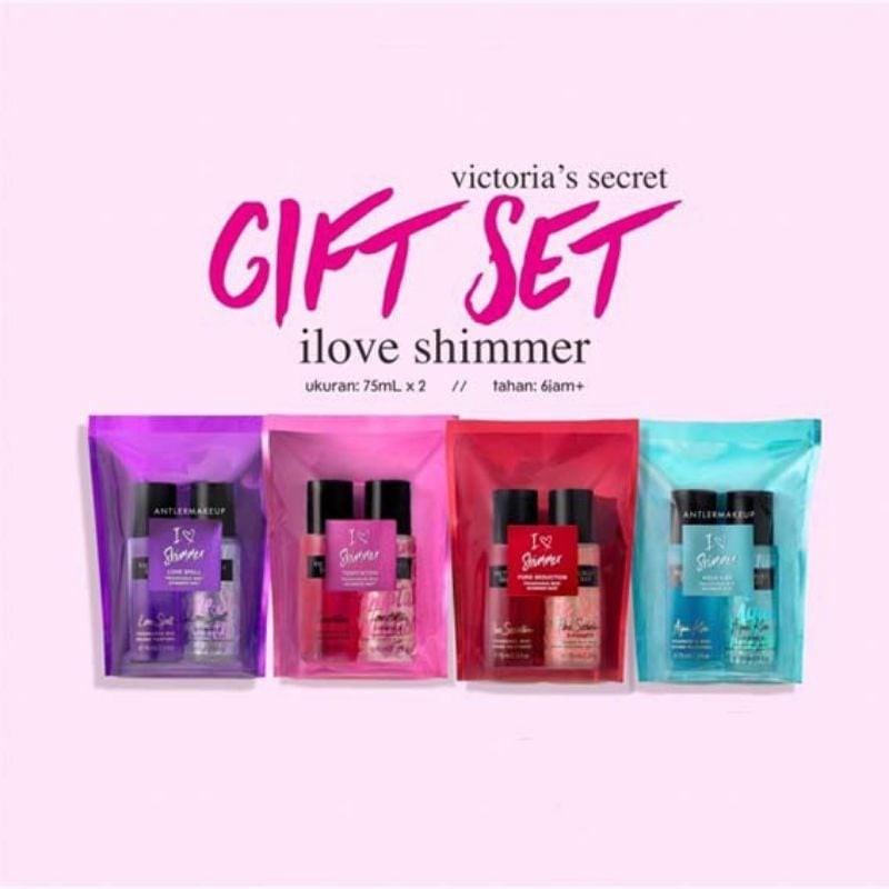 New Arrival Victoria s Secret Gift Set I Love Shimmer 2in1 Set Fragrance Mist Shimmer mist 75ml