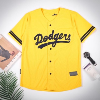 Dodgers Yellow Dry Fit Size L Baseball Jersey Shirt for Unisex
