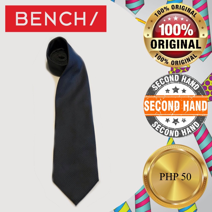 Bench Brand Dark Gray Necktie Shopee Philippines