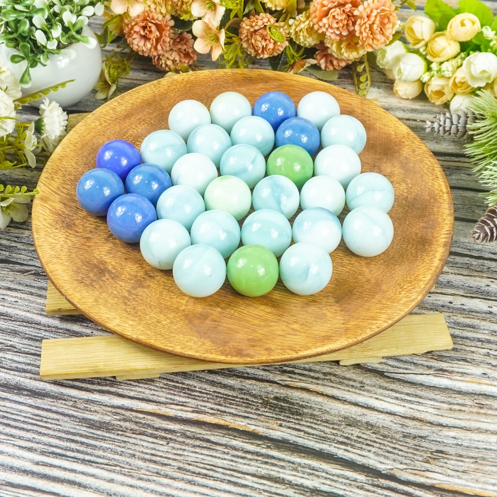 COD DVX 25 15pcs Large Assorted Glass Marble Vintage Game Mancala