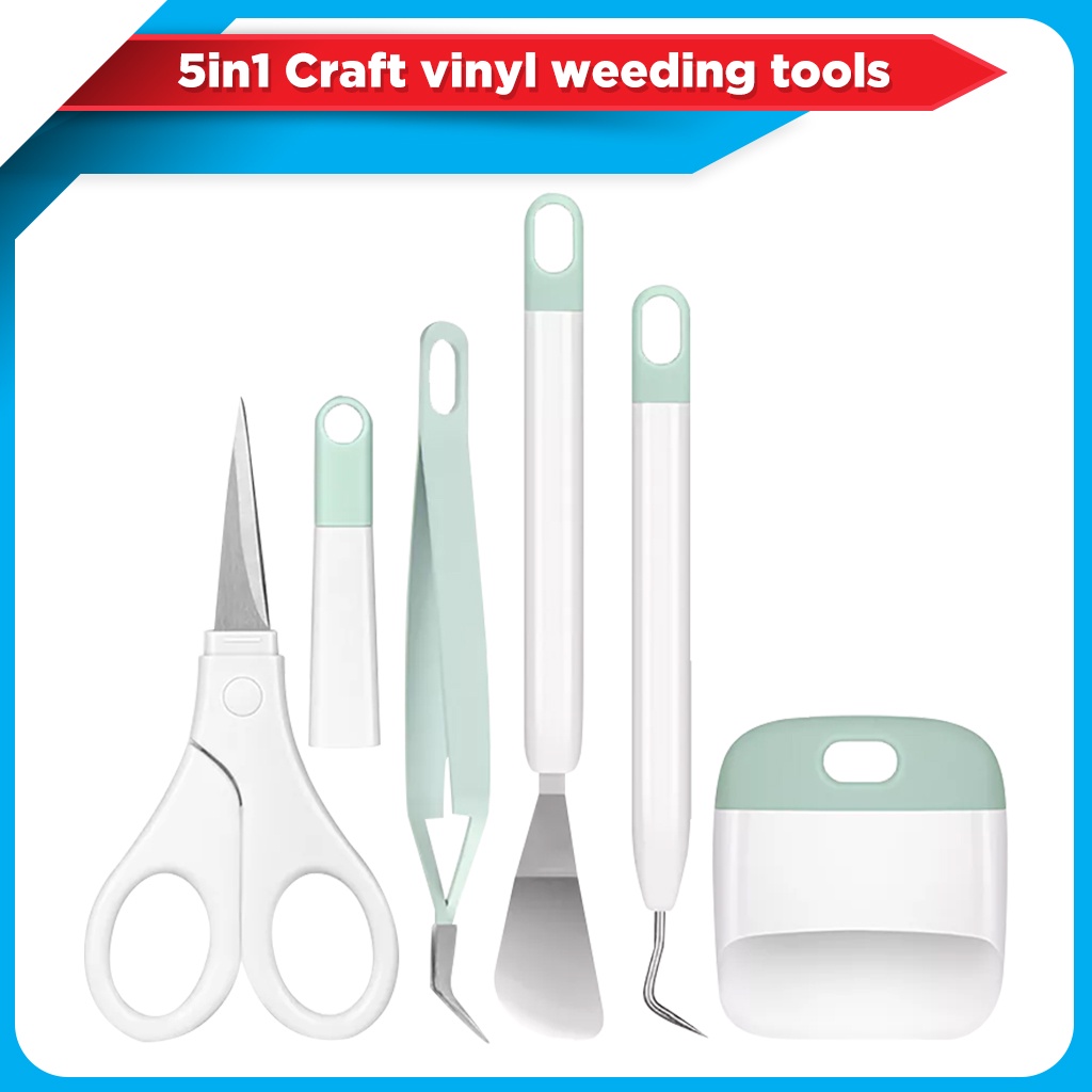 5in1 Craft Vinyl Weeding Tools Craft Set for Cutter Plotter Weeding ...
