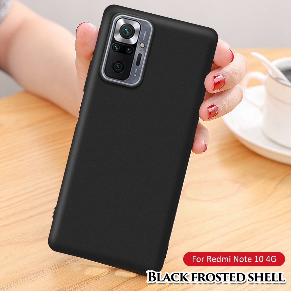 Ultra Thin Soft Sillicone TPU Cases Redmi Note 10 9 Pro 9S Matte Black ...