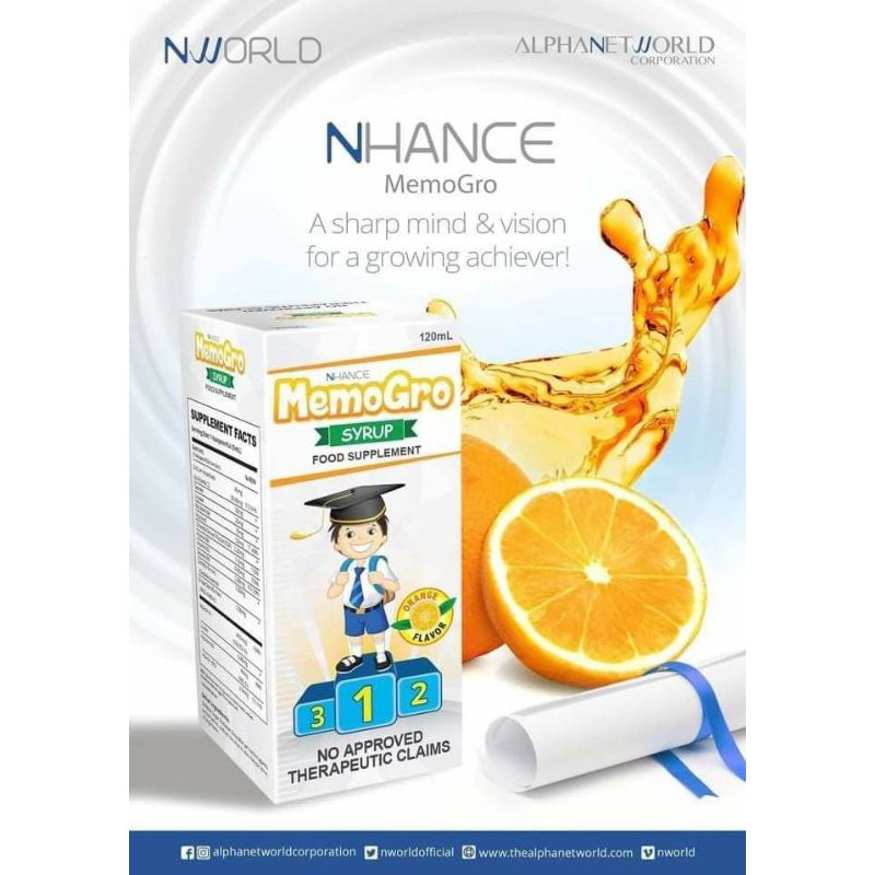 【Philippine cod】 Authentic NHANCE MemoGro Multivitamins for Kids for
