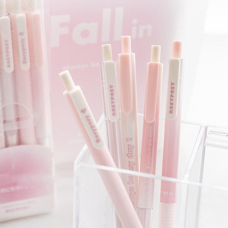 PenLab 5pcs Blush Color Design Gel Pens Set Gradient Girlish Style ...