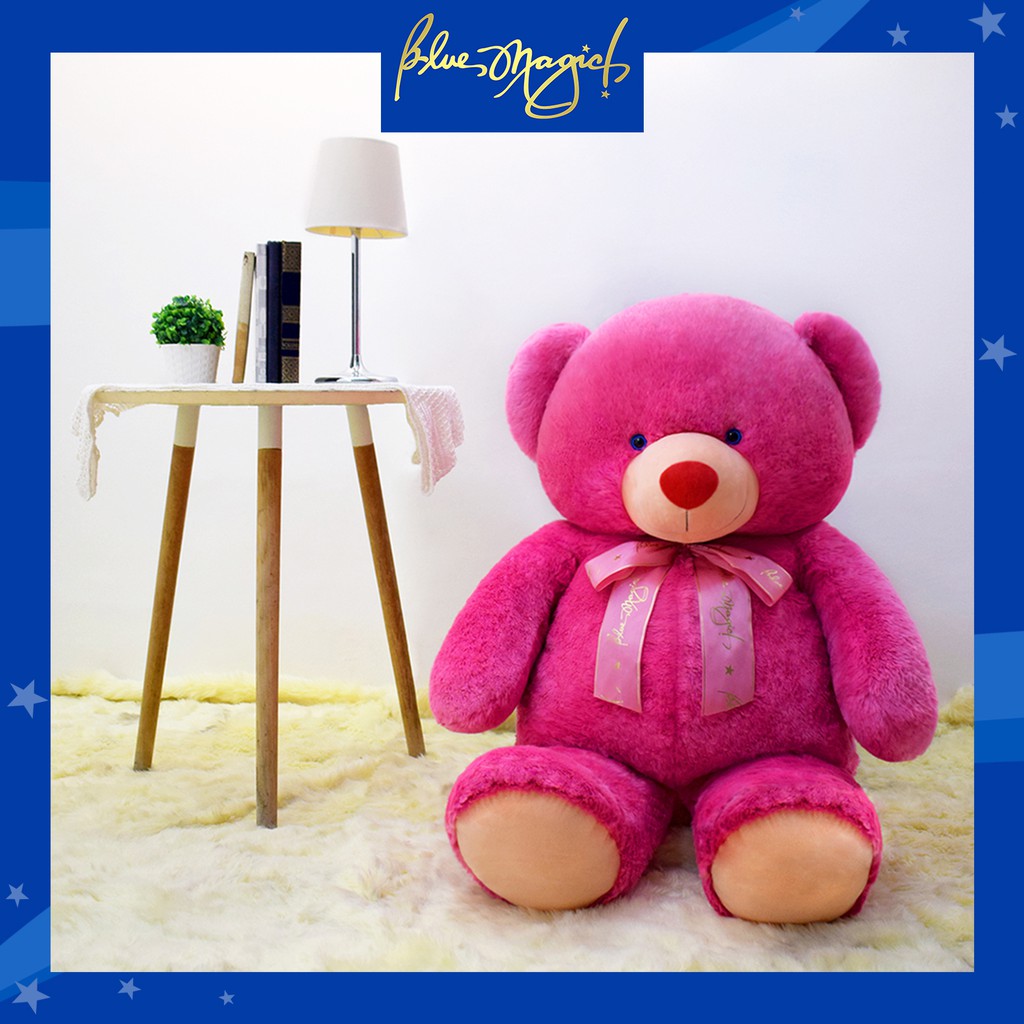 Blue Magic Casey Xxl Fuchsia Life Size Bear Stuffed Toy With Free Dust Bag Shopee Philippines