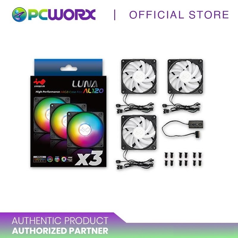 Inwin Luna Al120 3x120mm Argb Case Fan With Controller | Shopee Philippines