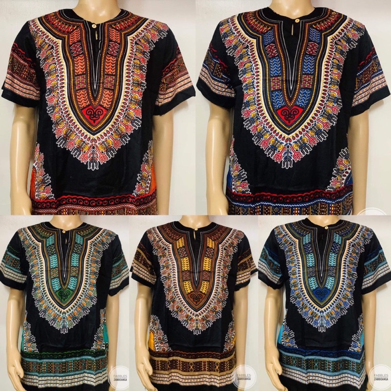 Kukuh Chuy Black Dashiki Bohemian Shirt/Thailand Tie Dye | Shopee ...