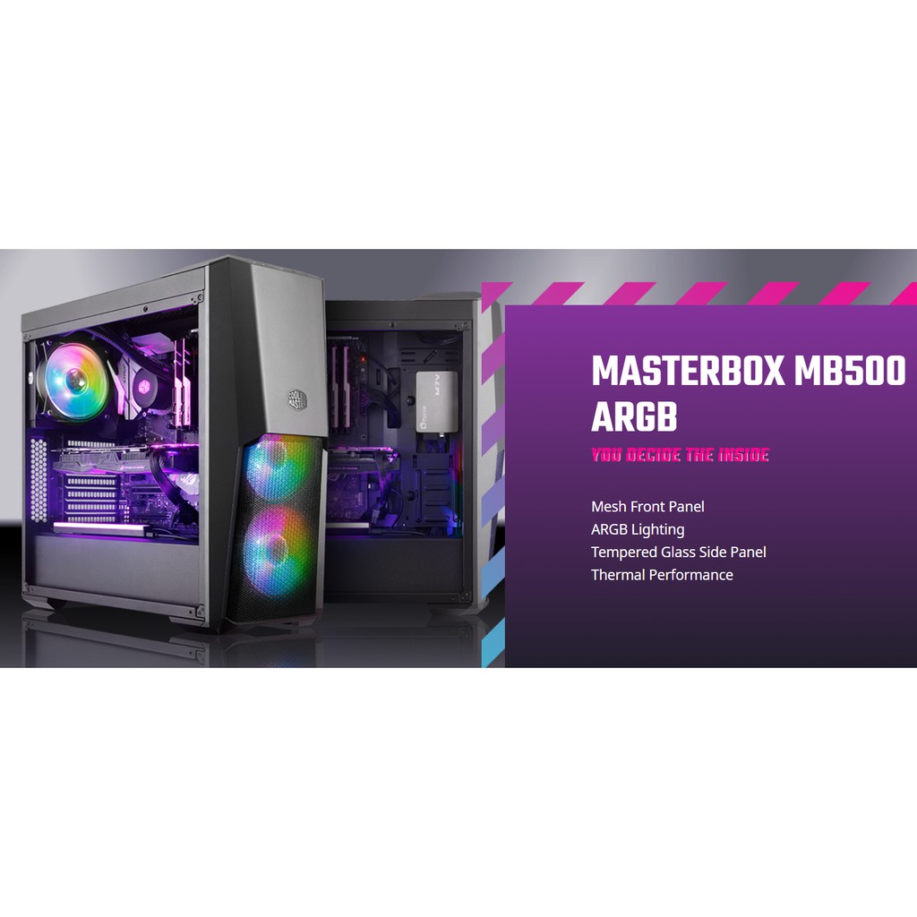Cooler Master MasterBox MB500 ARGB PC Case only | Shopee Philippines