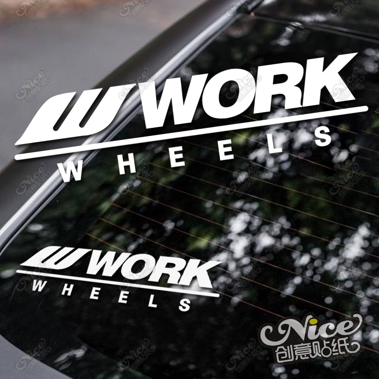 Japan's work wheel hub brand Decal refitted rim reflective car sticker ...