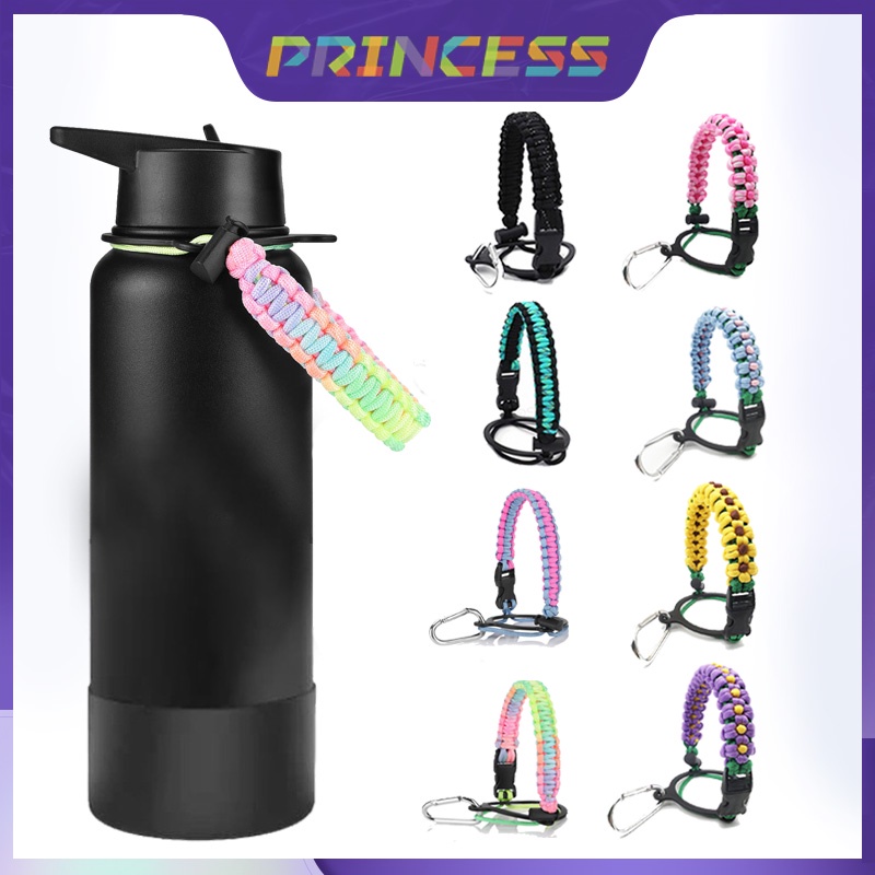 Paracord Handle Shoulder Strap for Hydro Flask Wide Mouth Water Bottles  12oz - 64 Oz Bottle Strap for Hiking Camping Accessories