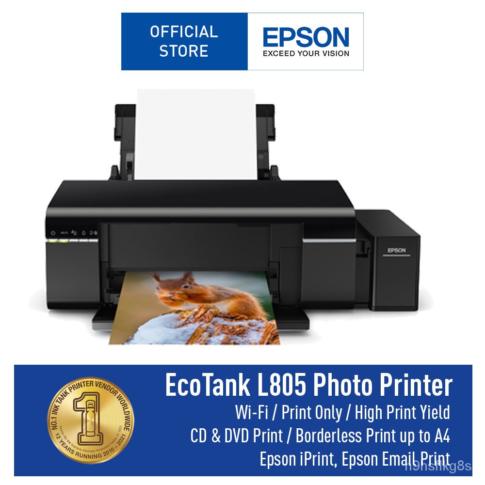 Epson EcoTank L805 A4 Single Function 6-Colour Photo Ink Tank printer ...