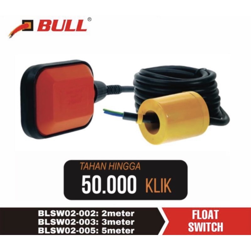 Automatic water float float switch BULL 5 m cable BLSW02-005 | Shopee ...