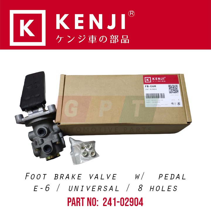 KENJI Foot Brake Valve E-6 Universal 8 holes (Straight or Lihis ...