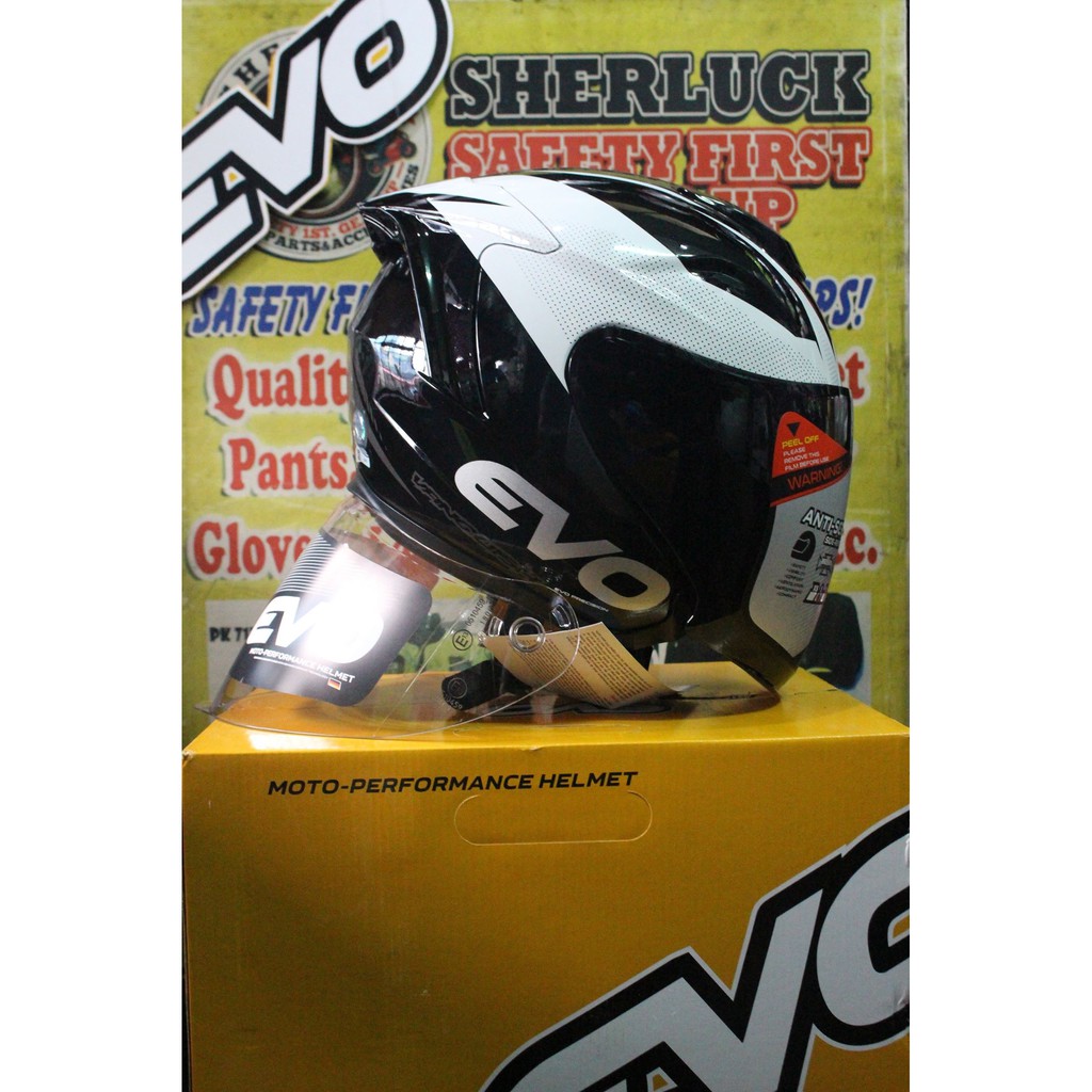 Evo rx5 vanquish,, open face helmet ,, dual visor | Shopee Philippines
