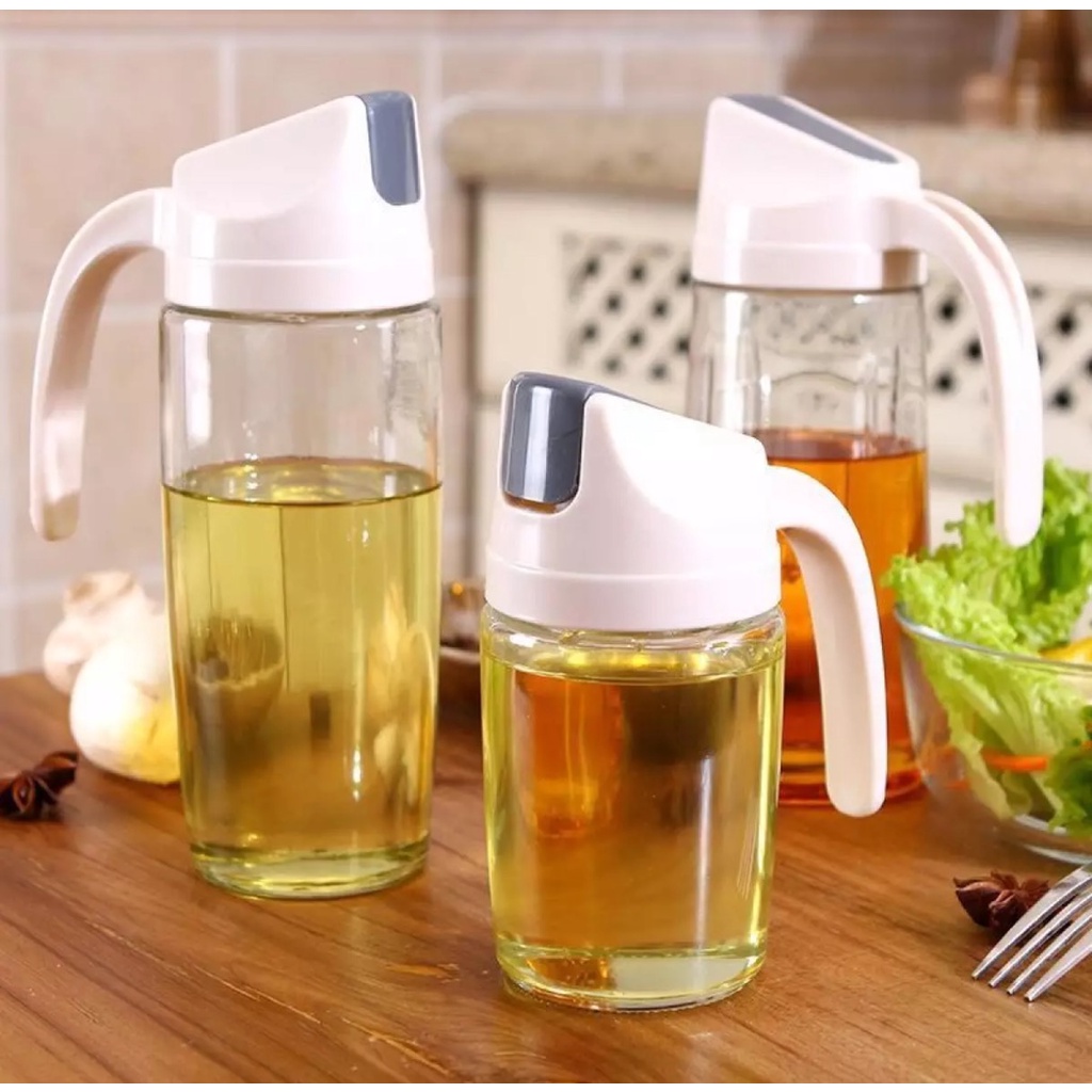 JM# 630ml Portable Kitchen Glass Oil Can and Wine Bottle | Shopee ...