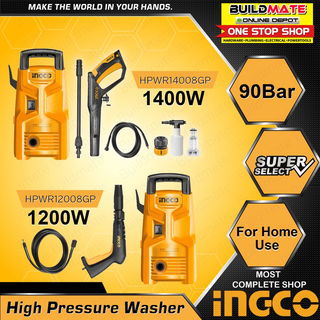 Ingco pressure on sale washer 1200w