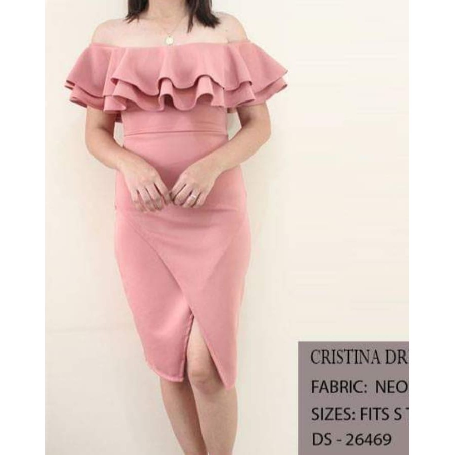 Off shoulder dress outlet shopee