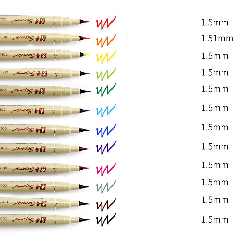 Small Brush Tip Color Pen Set 12M Shopee Philippines