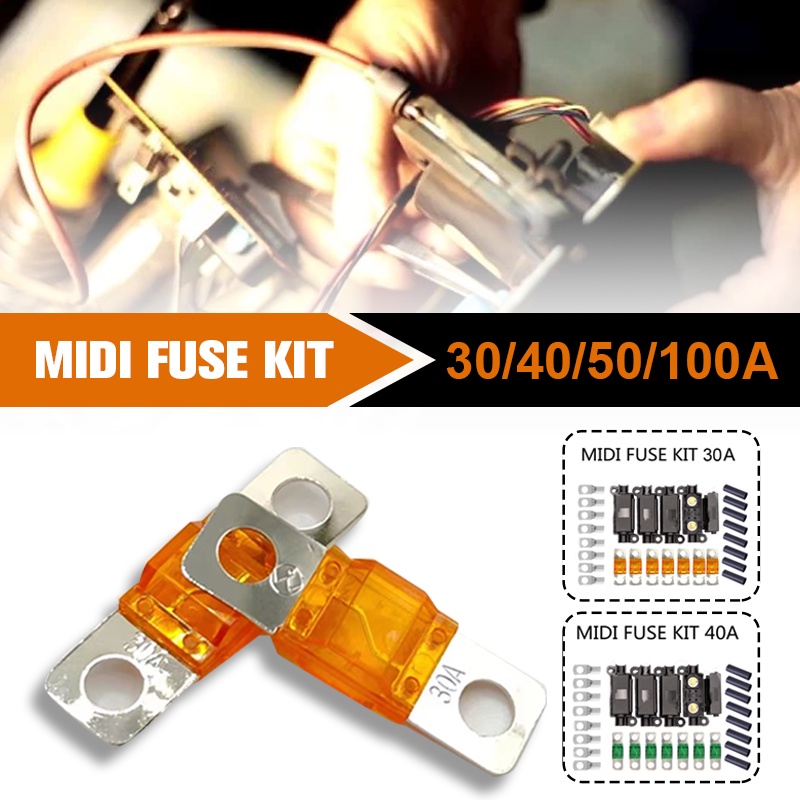 Midi Fuse Kit 4 Ans Bracket 304050100 Amp Fuse Kit Redarc Bcdc Dual