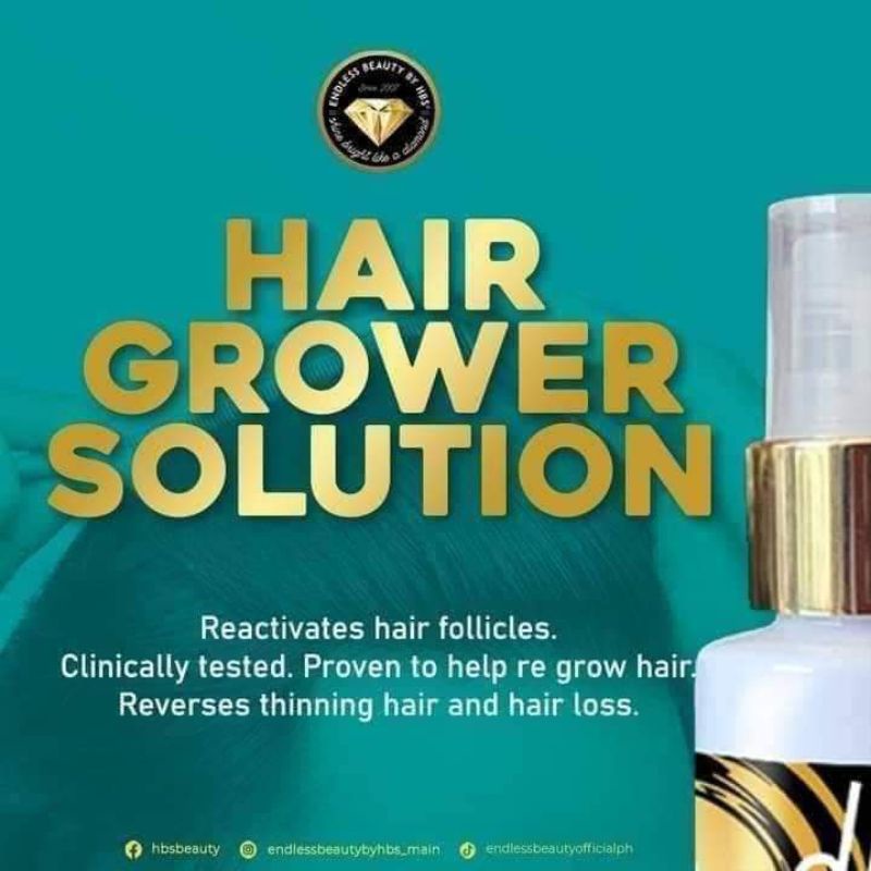 HAIR GROWER SOLUTION LEGIT EFFECTIVE (ENDLESS BEAUTY BY HBS) Shopee Philippines