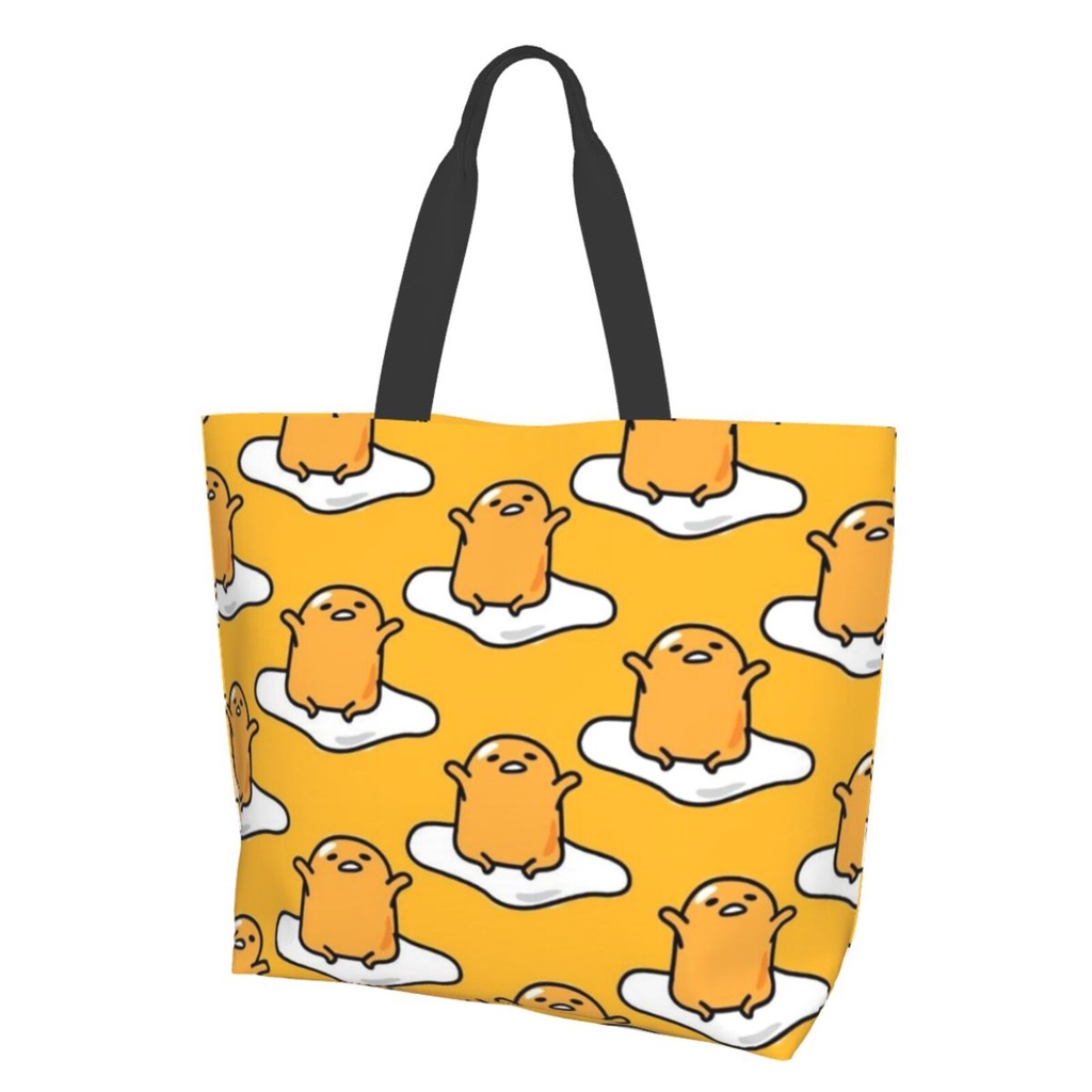 Sanrio Gudetama Tote Bags with Inner Pocket Reusable Grocery Bags Bulk ...