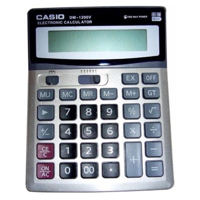 DM 1200V CASIO Electronic Calculator size 19.2cm 14.8cm Small size easy to put easy to carry